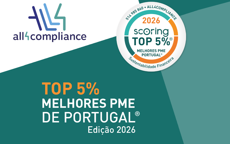 All4Compliance distinguida no TOP 5% Melhores PME de Portugal 2026